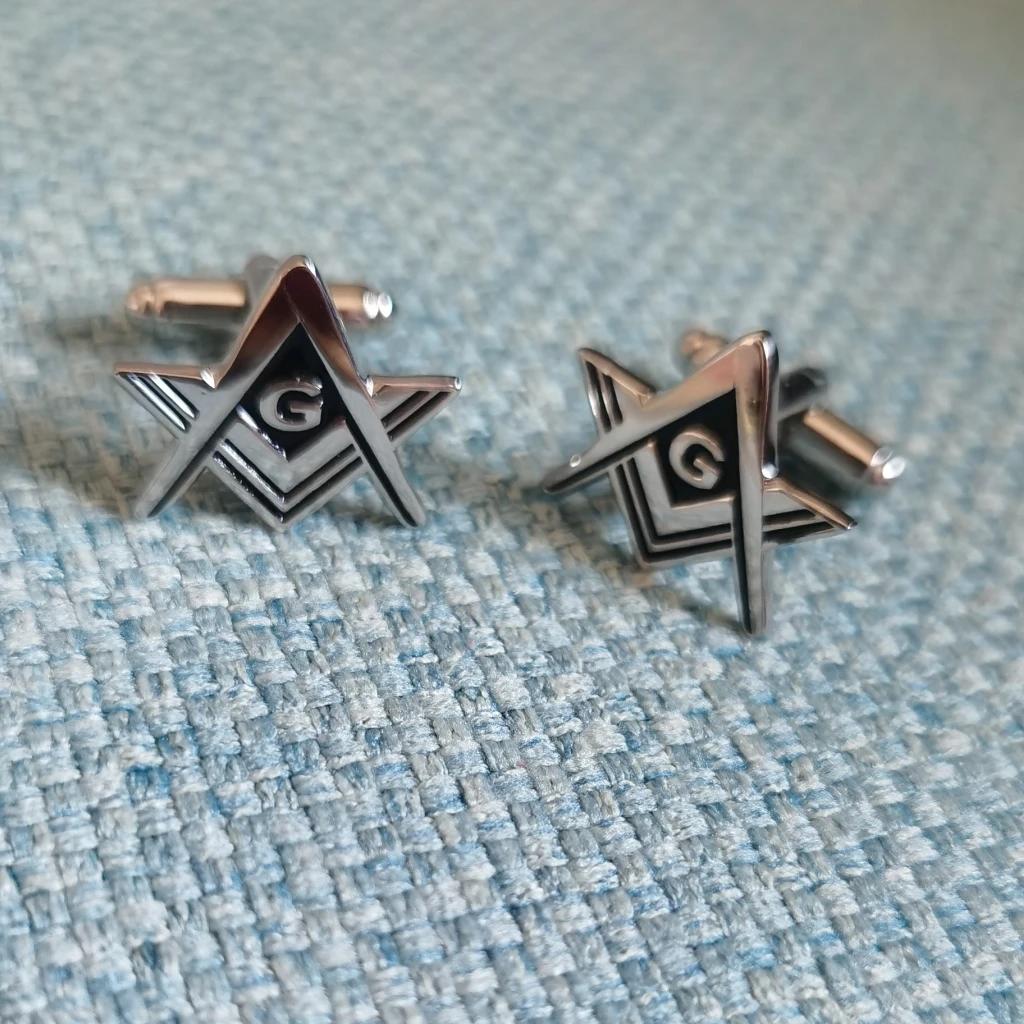 1 Pair ǹ  ̽  Ŀ ũ masonry Masonic fashion cufflinks